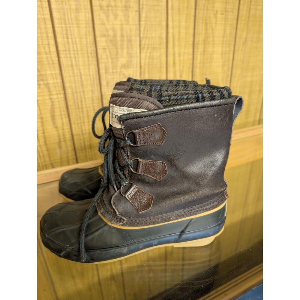 The Original Duck Boots Men's Snow Boots Size 5 Brown Flannel Lined Steel Shank
